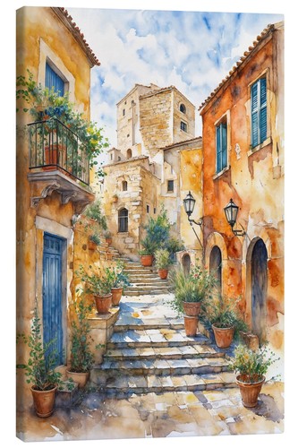 Leinwandbild provence village - provence,
