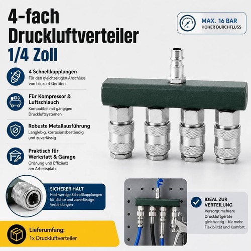 Fach druckluftverteiler 4 - druckluftverteiler, 1/4
