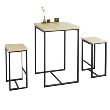 B-Waren 3-teilig Bartisch mit Stühlen Esstisch Stehtisch OGT31-N-Bwaren