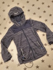 Crivit Softshelljacke Gr.122/128 dunkelblau Meliert Junge Kapuze Reißverschluss 