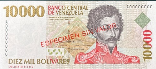 Venezuela 000 bolivares - venezuela, 10.000