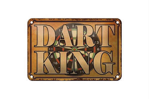Blechschild dart king 3 - dart,