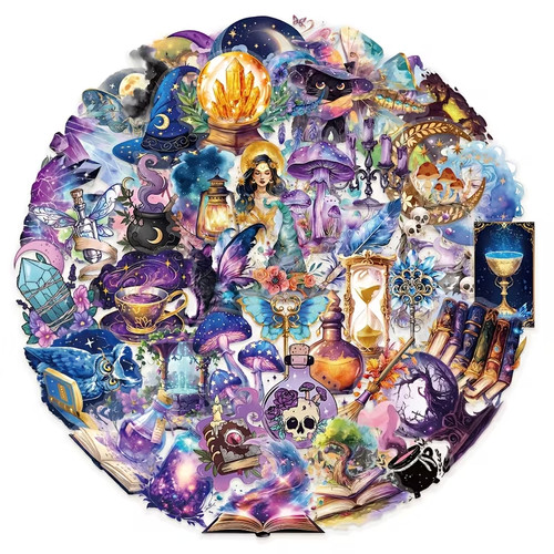 50x purple magic - purple, stickers