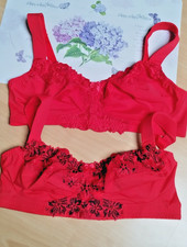 2 rote Spitzen-BH Bonprix  90C