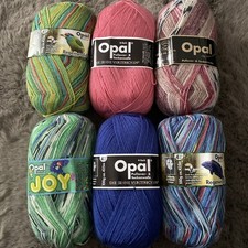 Sockenwolle 4-fach Paket von OPAL  600 Gramm Wolle Uni und bunte schöne Farben 