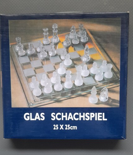 Glas schachspiel 25x25 - 25x25, cm