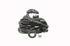 Alchemy Gothic Veneficus Drachen Ring R87 W Fantasy Goth Biker Zinn Carta