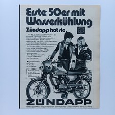 1977 Zündapp 50er Wasserkühlung Roller Werbung Werbeanzeige Reklame