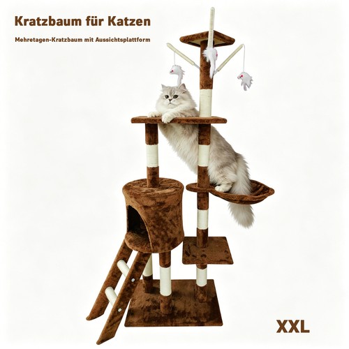 Katzenbaum mit höhle leiter - mit,