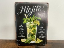 MOJITO COCKTAILS Holzschild