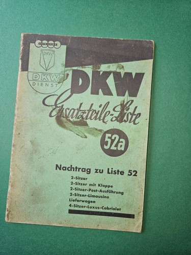 Dkw ersatzteile liste 52 - -liste,