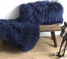 Luxus tibet lammfell dunkel - luxus,