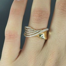 Damen ring goldfarben mit - damen,