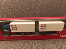 Herpa H0 1:87 in OVP; 151870 Iveco Turbostar Koffer-Hängerzug "Riwa Transporte"