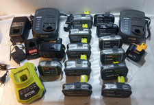 14 versch. Ryobi Akkus + 5 Ladegeräte,  defekt