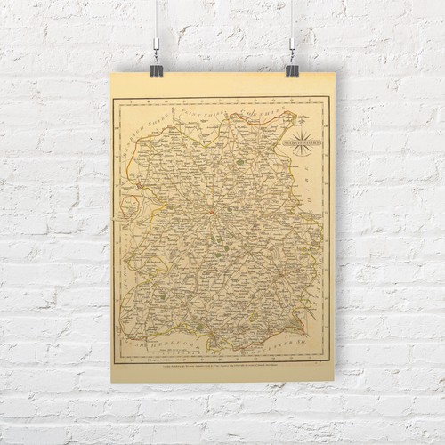 Landkarte von shropshire - von,