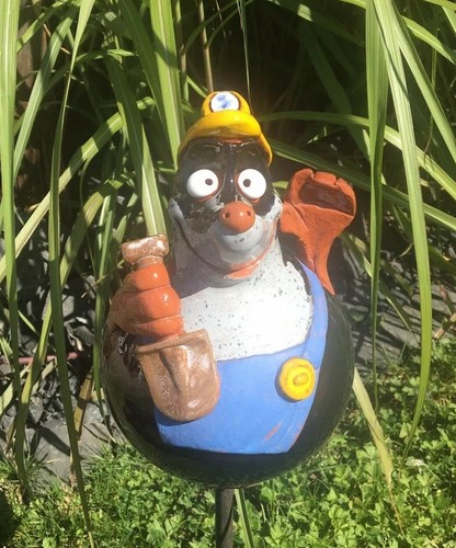 Keramik maulwurf gartenkugel - maulwurf,