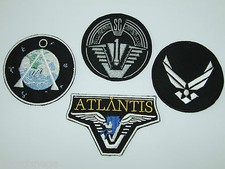 STARGATE ATALANTIS SG1 4er Set - Main Team Jacket Patches - SG-1, Chevron & USAF