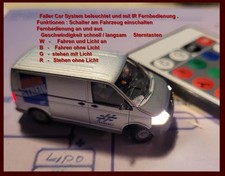 Faller Car System H0  VW- 1:87 /    mit Licht und   IR Fernbedienung !