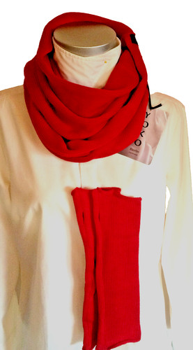 Xxl set loop stulpen rot - xxl, loop+stulpen