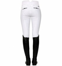 Spooks Ricarda Full Grip Pearls High Waist White Turnierreithose weiß