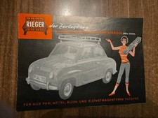 RIEGER/Der Zelegbare Universal Autodach Gepäckträger/Mit Preise/1950er/Original 