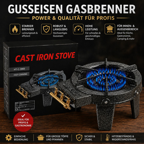 Gusseisen gasbrenner flammig - gusseisen,