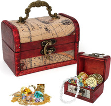 2 Stück Schatztruhe Holz