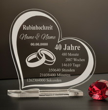 Geschenk Rubinhochzeit