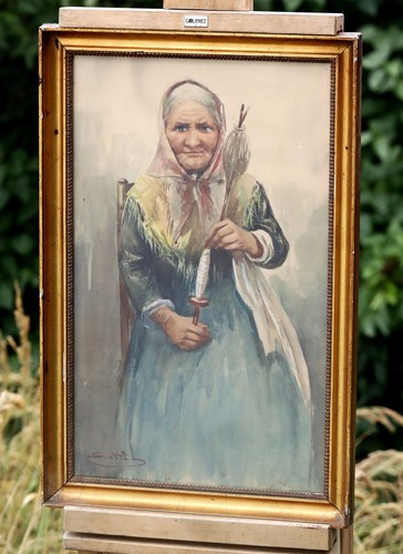 Aquarell signiert scotti - -, –