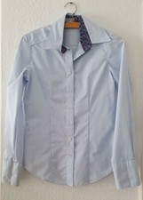 Damen Bluse Von Vincenzo Boretti Größe 34, Hellblau