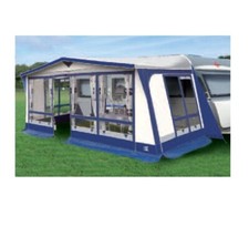 Wigo Vorzelt für Bürstner Averso Plus 440, Farbe blau/weiß/silber, 240 cm tief