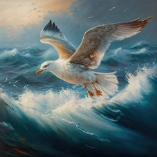 Deko Bild Maritim Möwe Ozean