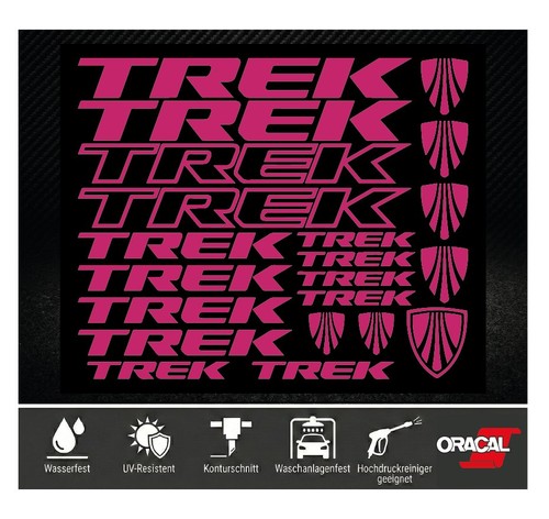Trek aufkleber set pink - trek,