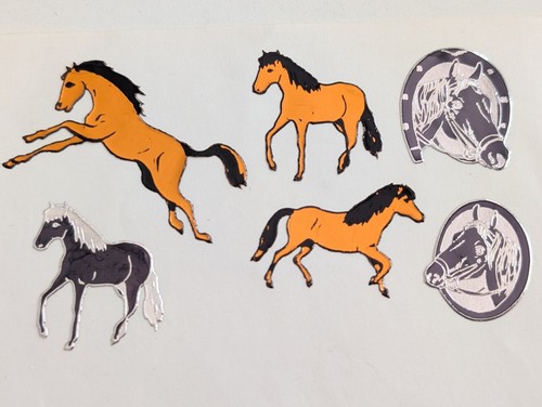 90er sticker pferde metallic - 90er,