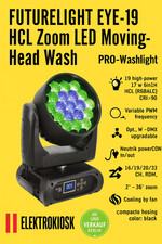 ? FUTURELIGHT EYE 19 HCL Zoom LED Moving Head Wash Club Kugel Licht Effekt | ?