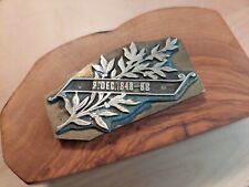 BUCHBINDER Florales MESSING PRÄGE ORNAMENT 1848-1898 KAISER FRANZ JOSEF SISSI