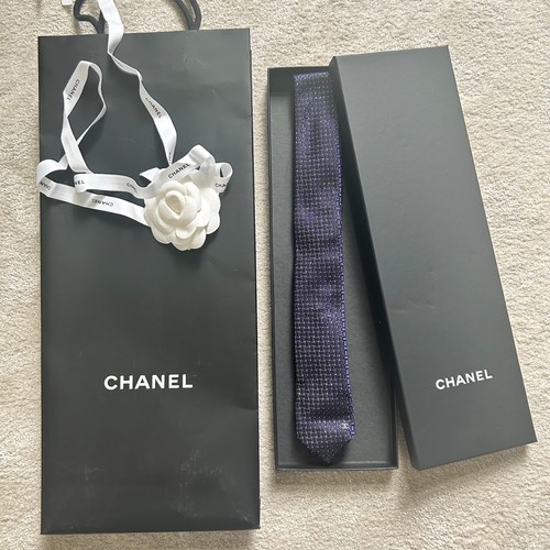 Chanel krawatte dunkelblau - chanel,
