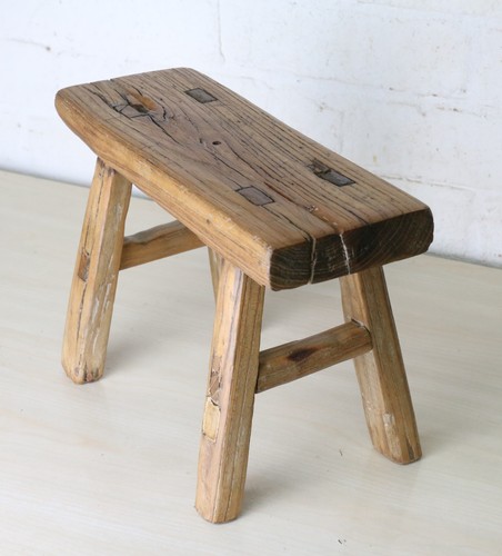 Antiker kleiner holzhocker - antiker,