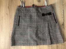 Rock braun beige Wollrock Karo