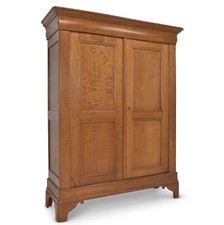 ANTIK! Dielenschrank restauriert Louis Philippe Eiche massiv Kleiderschrank hell