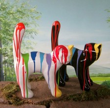 Bunte stehende Katze unikat