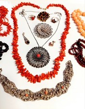 Konvolut , Sammlung,Schmuck aus Nachlass, Koralle,Silber, Granat,Modeschmuck 