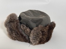 Stetson Biberfell Wintermütze  Fliegermütze Grün Gefüttert