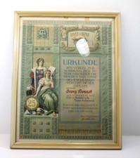 Alte dekorative Diplom Urkunde