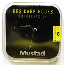 Mustad BBS Carp Hooks LÖNGSHANK SX , Gr: 8, NEU