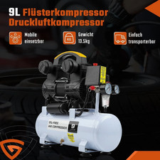 NEU mobiler leiser Druckluftlompressor Flüsterompressor ohne Filter/Füße B-Ware