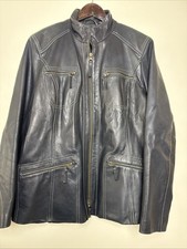 Bonita, Leder Jacke, Gr.44, Lamm Nappa, Blau, Neuwertig, Soft