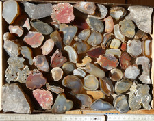 Achat, Jaspis u.ä. gesägt + Kieswerk Ottendorf - Okrilla + Lausitz + Sachsen