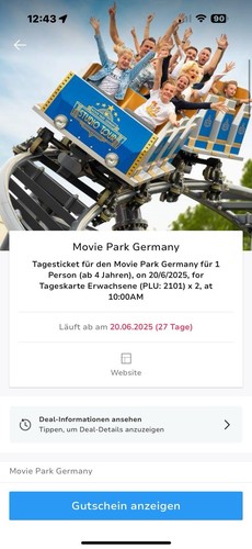 Eintrittskarten moviepark - 2,